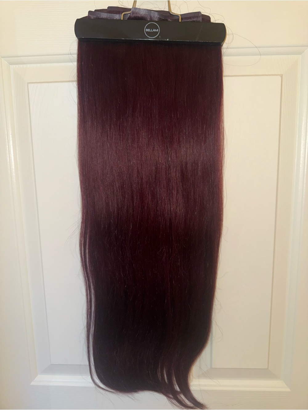 BELLAMI Mullberry Straight Silk Seam Clip-In Human Hair Extensions 24” 260g 7pc - Picture 2 of 12